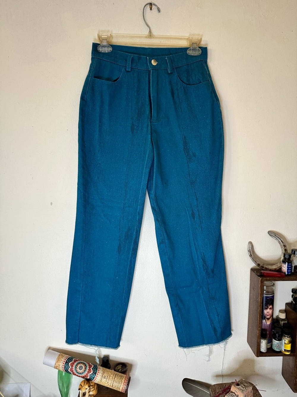 The Kit Turquoise Teal Straight Leg Women’s Jeans Size 0